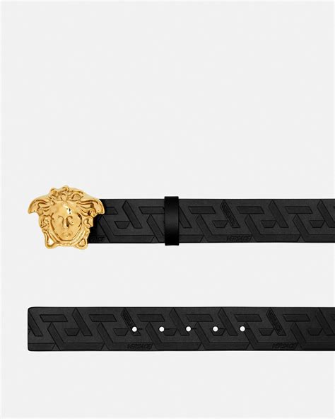 La Medusa Greca Leather Belt 4 cm 